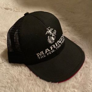 US MARINES THE FEW. THE PROUD, UNISEX BLACK CAP,  ONE SIZE